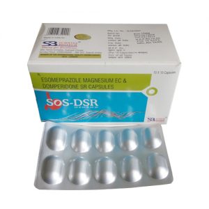 Esomeprazole 40 Mg (Ec) + Domperidone 30 Mg (Sr) Capsules
